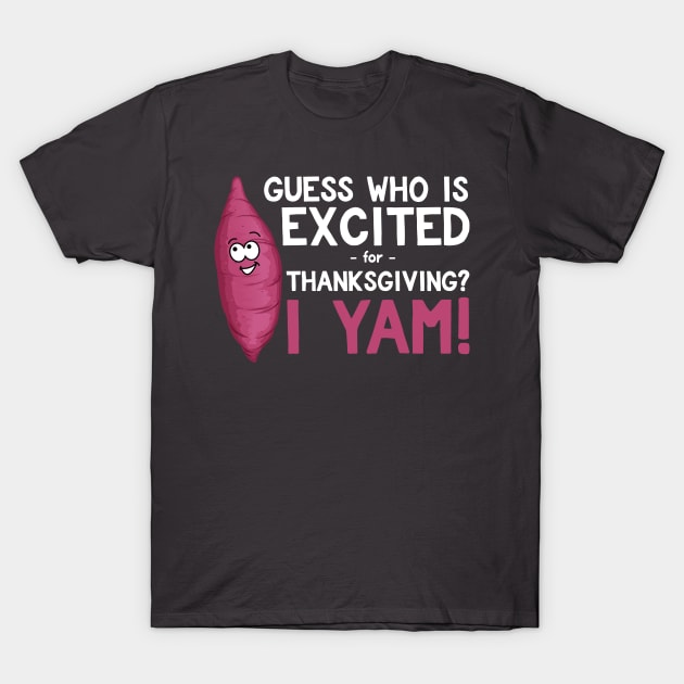 Funny Thanksgiving Yam T-Shirt by Portals